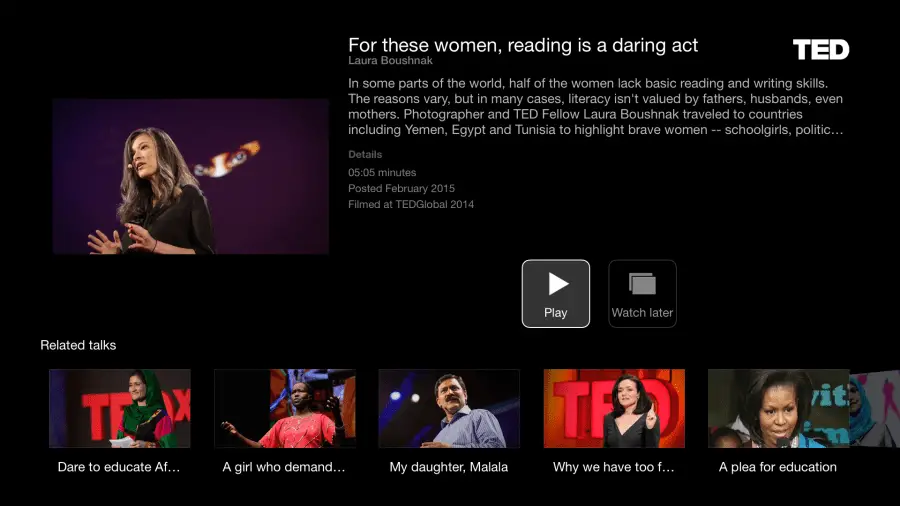 TEDTalks na Apple TV
