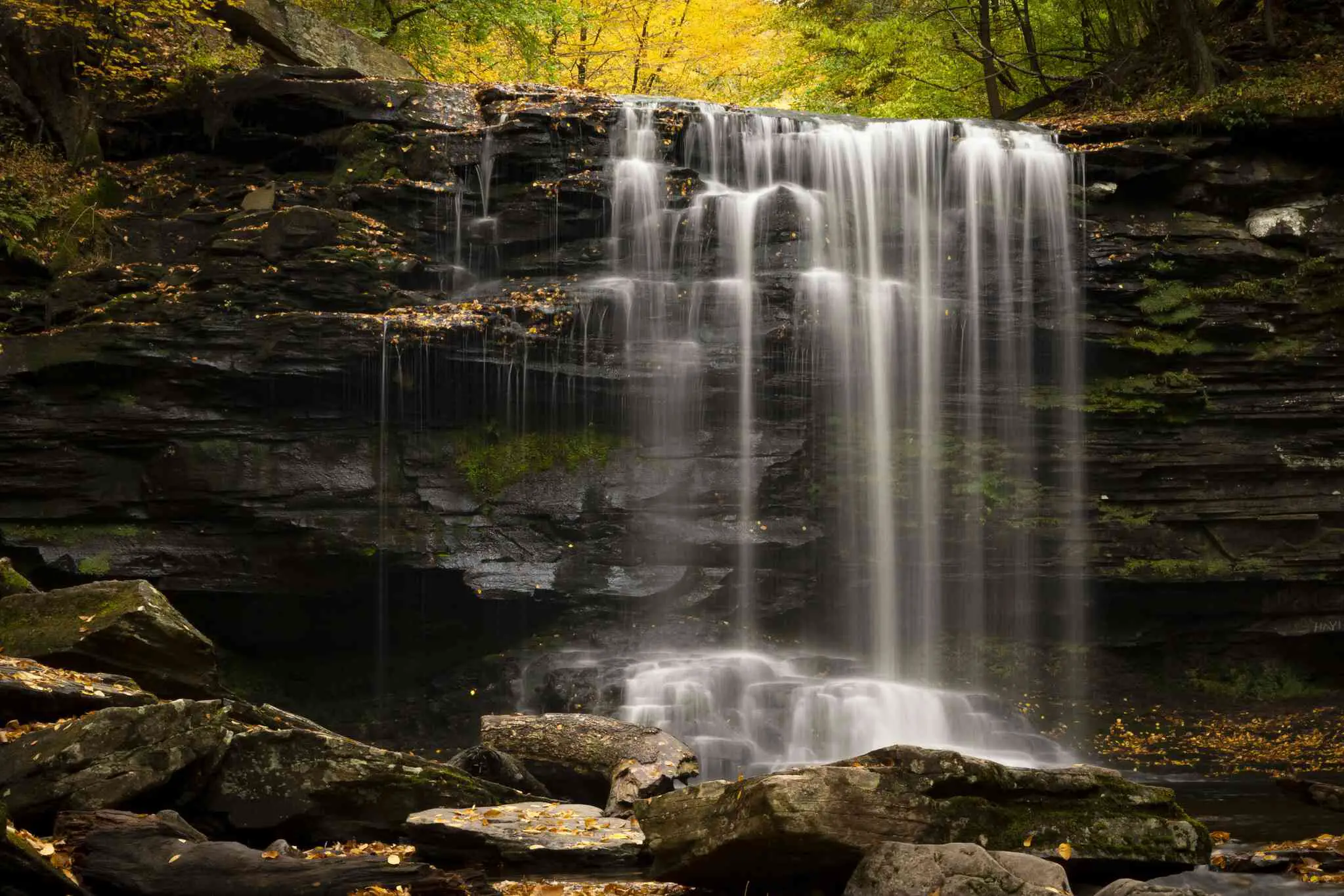 Harrison Wright Falls No.2, Parque Estadual de Glen de Rickett, Pensilvânia.