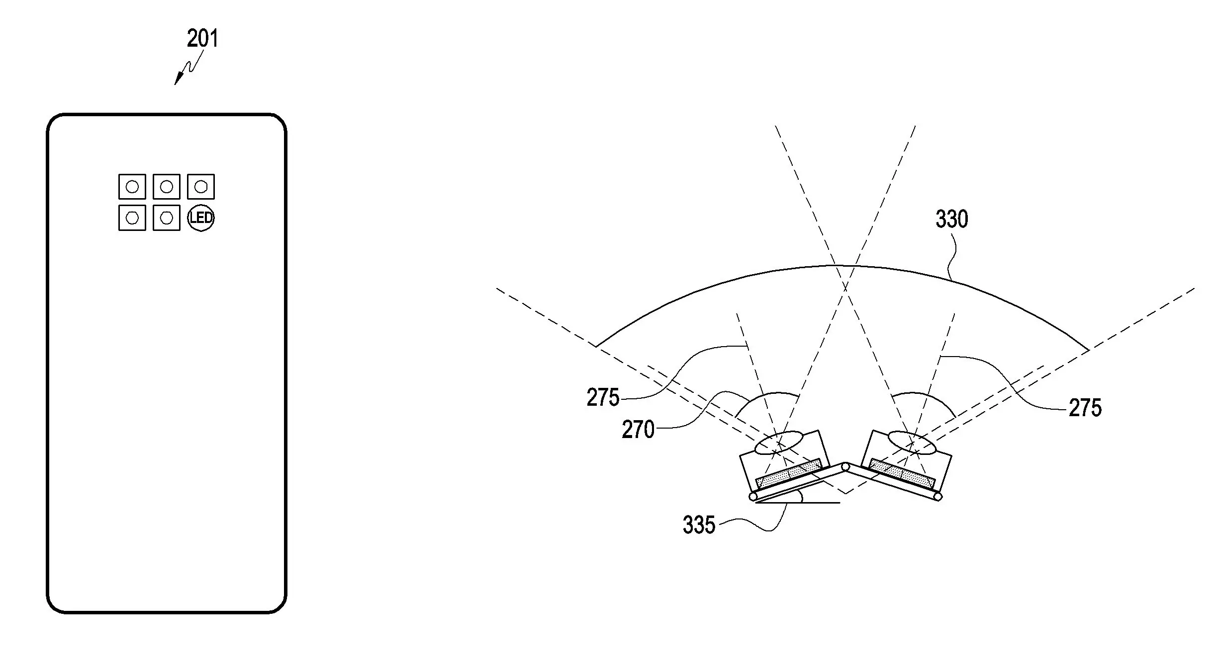 Desenhos de patentes da Samsung.