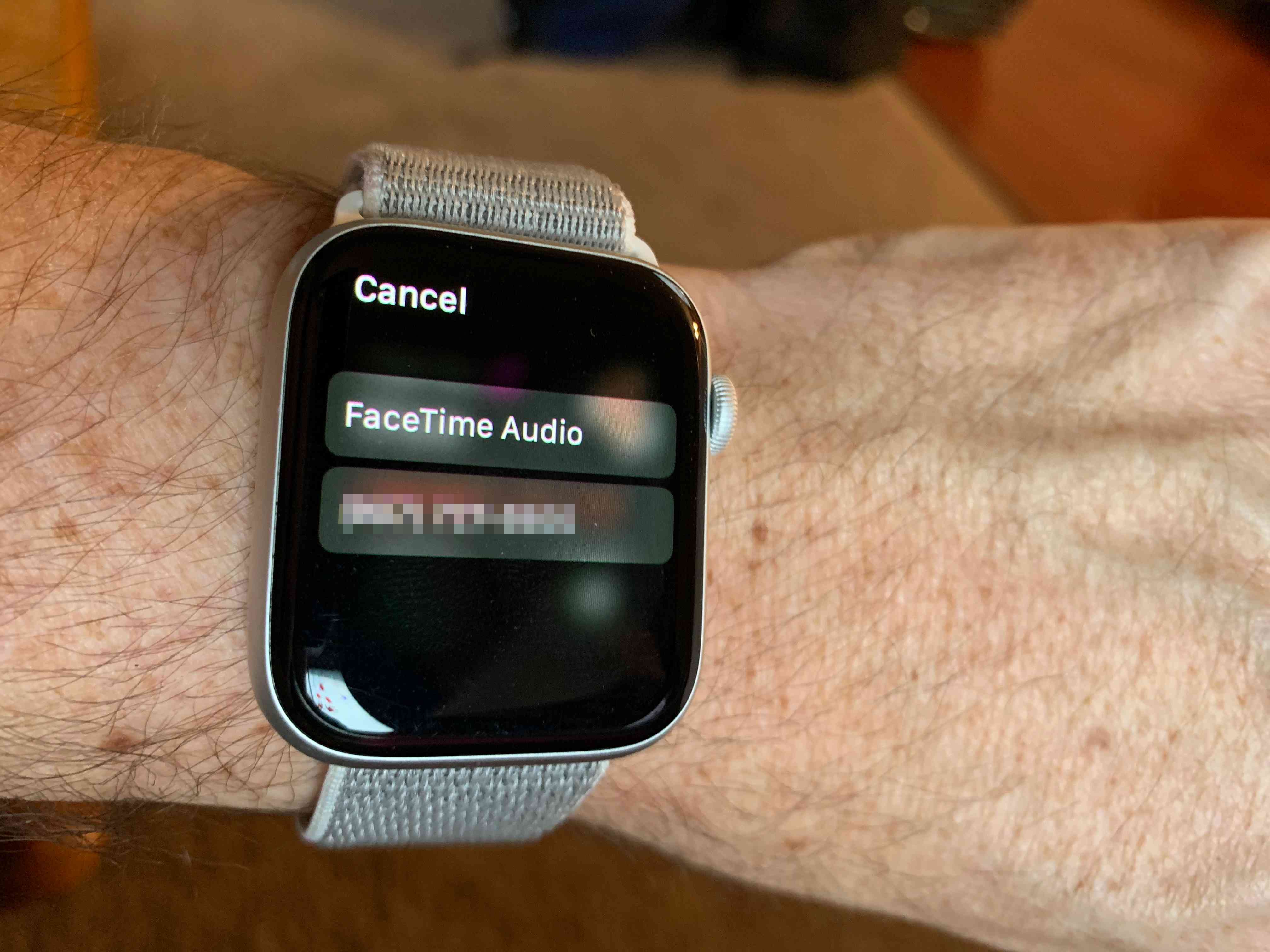 Opção FaceTime Audio no Apple Watch