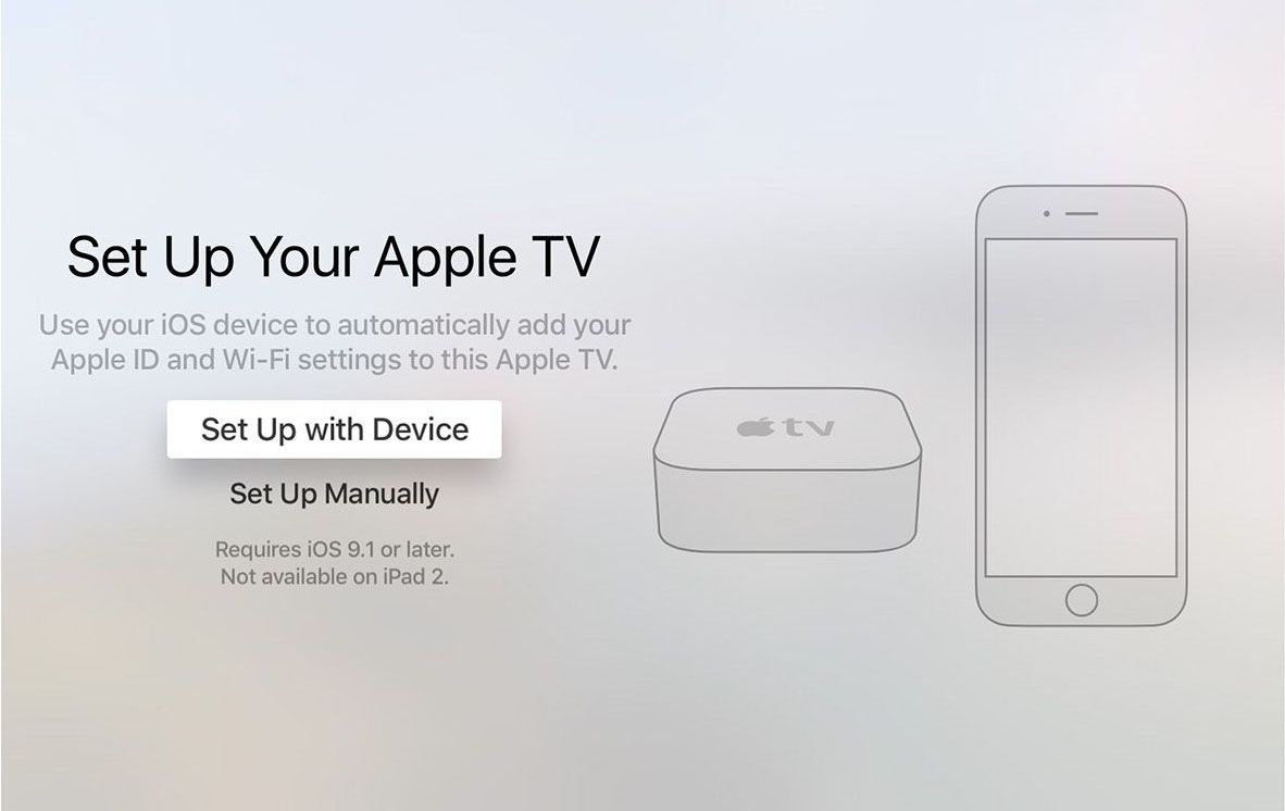 Configure a Apple TV com o iPhone, etapa 1