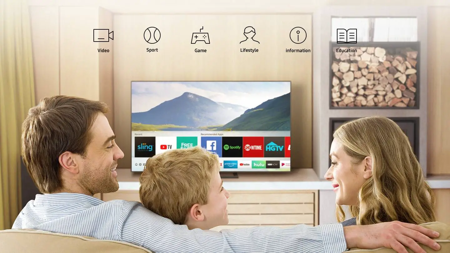 Imagem de estilo de vida da Smart TV Samsung