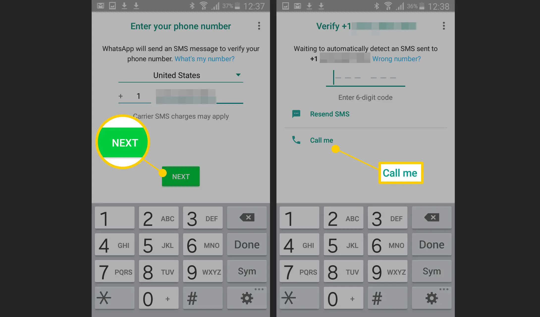 Etapas para verificar um número de telefone no WhatsApp sem o código de verificação de SMS