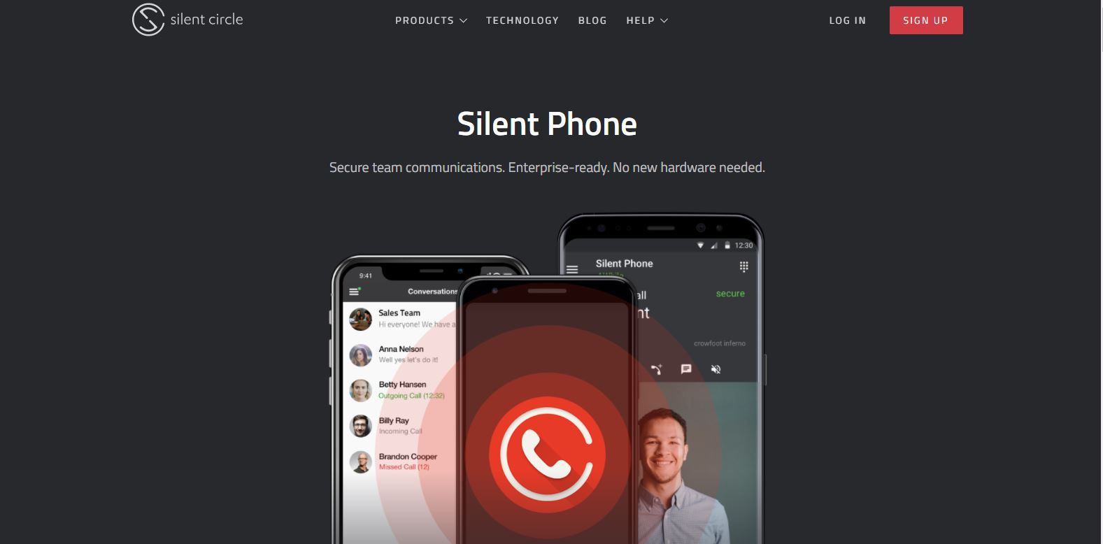Site do Silent Phone