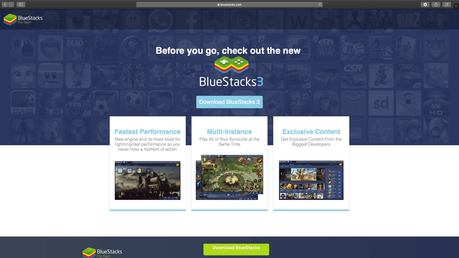 Site de download do Bluestacks 3