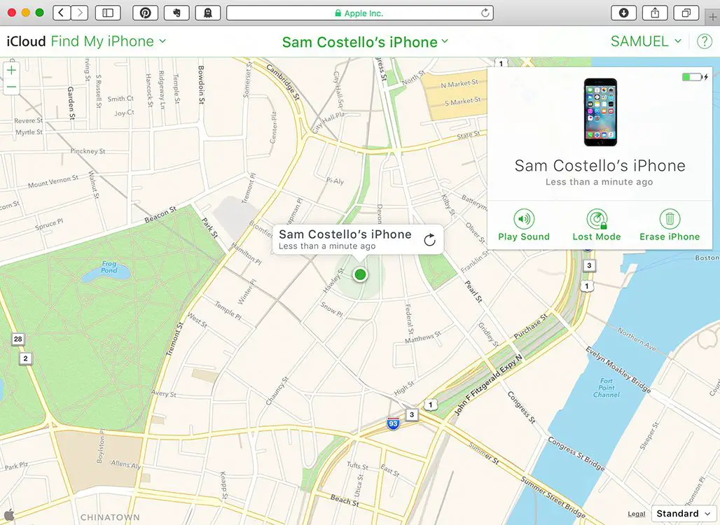 Use o site Find My iPhone