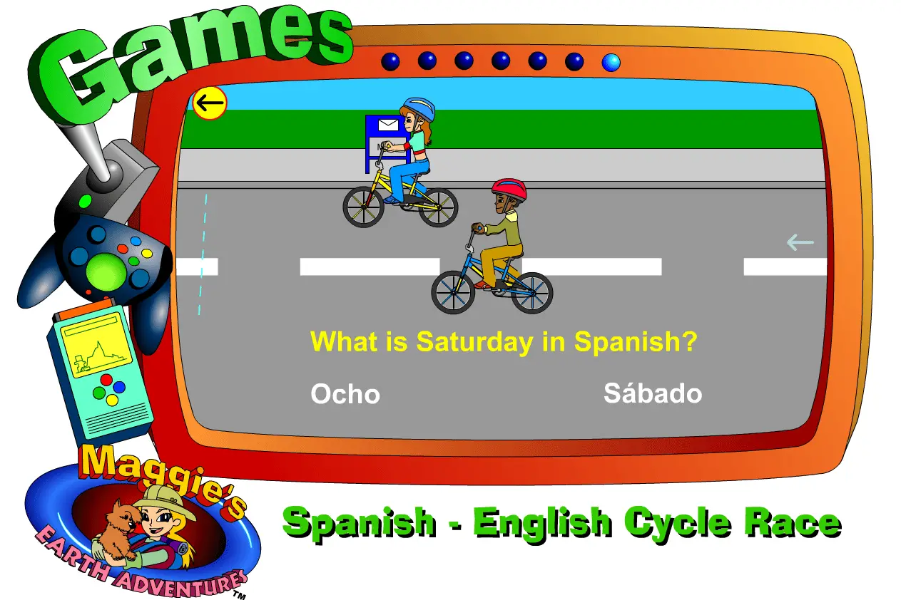 Jogo online Cycle Race Espanhol-Inglês