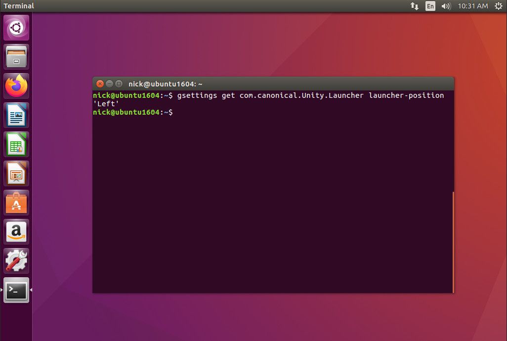 Ubuntu obtém a posição do lançador do Unity
