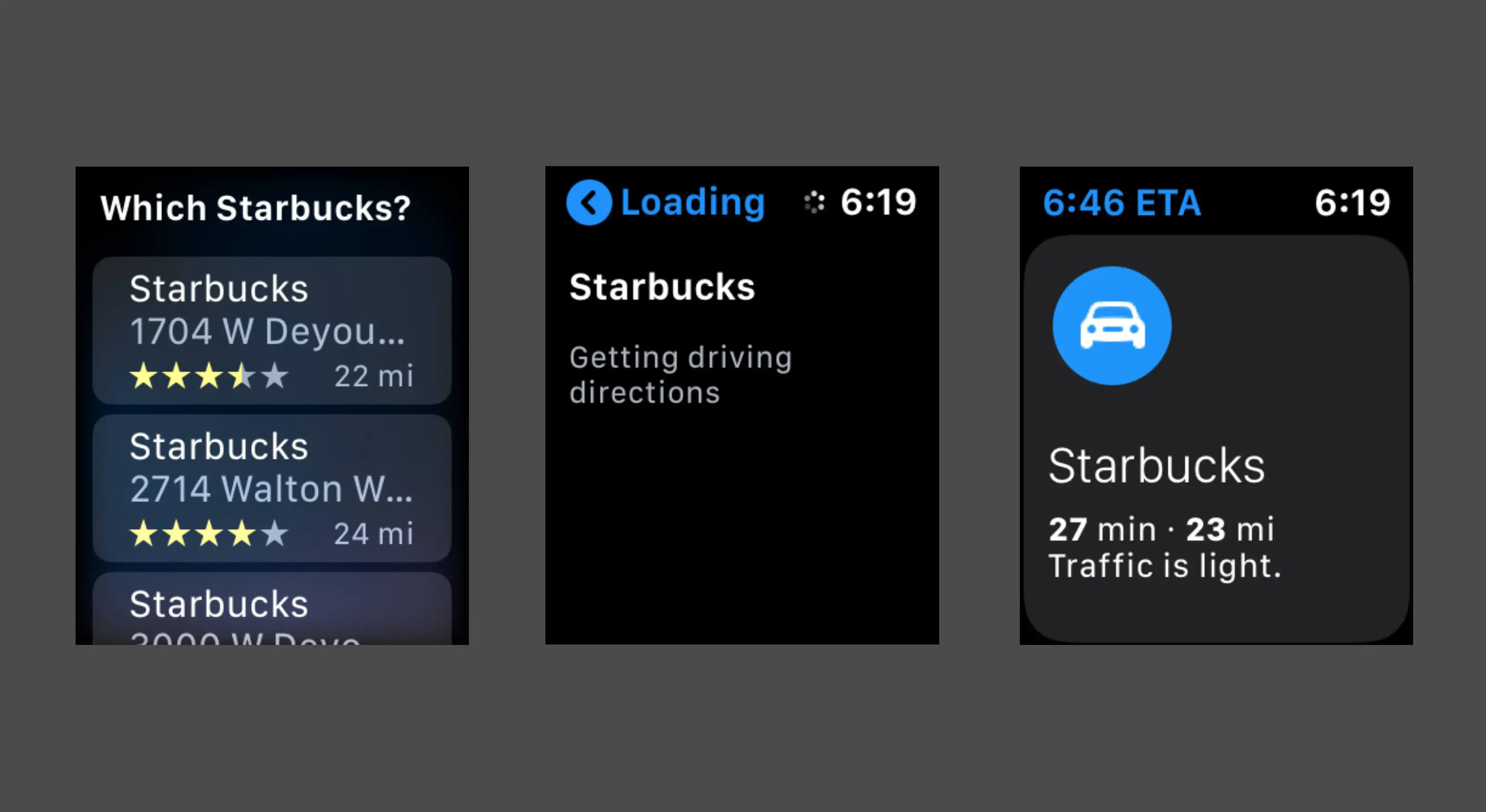 Usando o Siri no Apple Watch para encontrar instruções