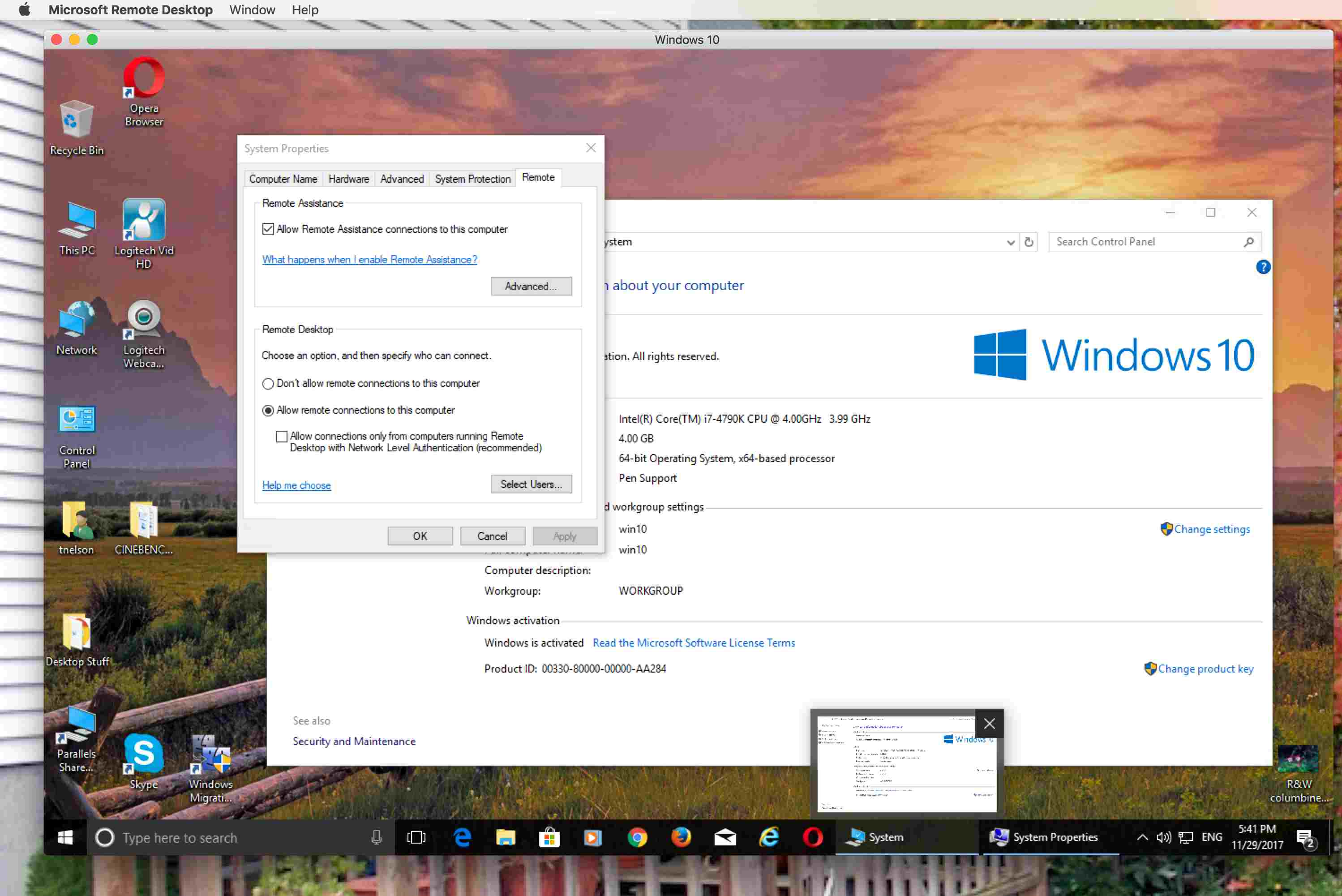 Aplicativo Microsoft Remote Desktop.