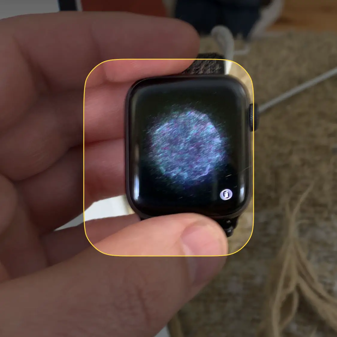 captura de tela do alinhamento do Apple Watch e iPhone para emparelhá-los