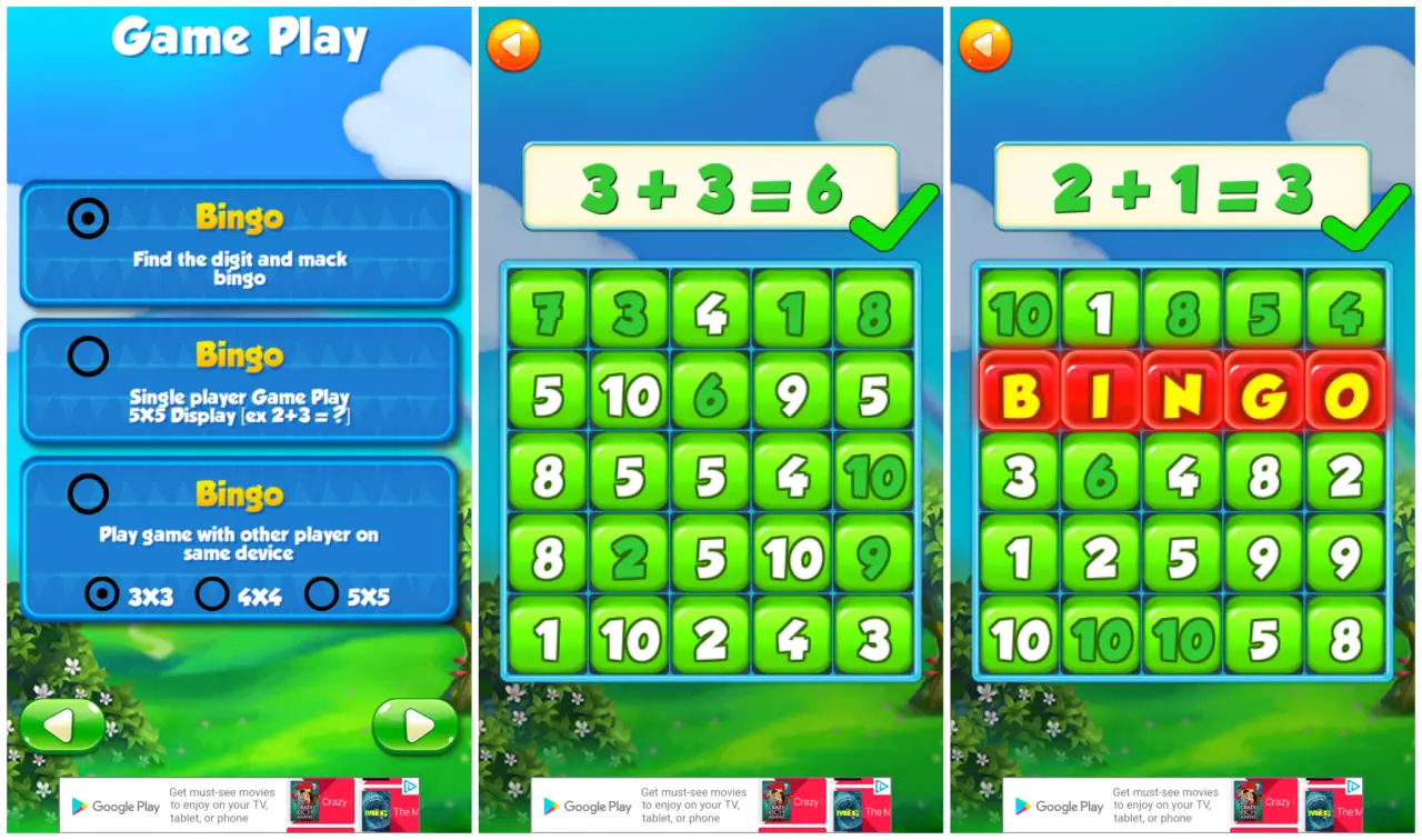 Captura de tela de jogar Math Bingo