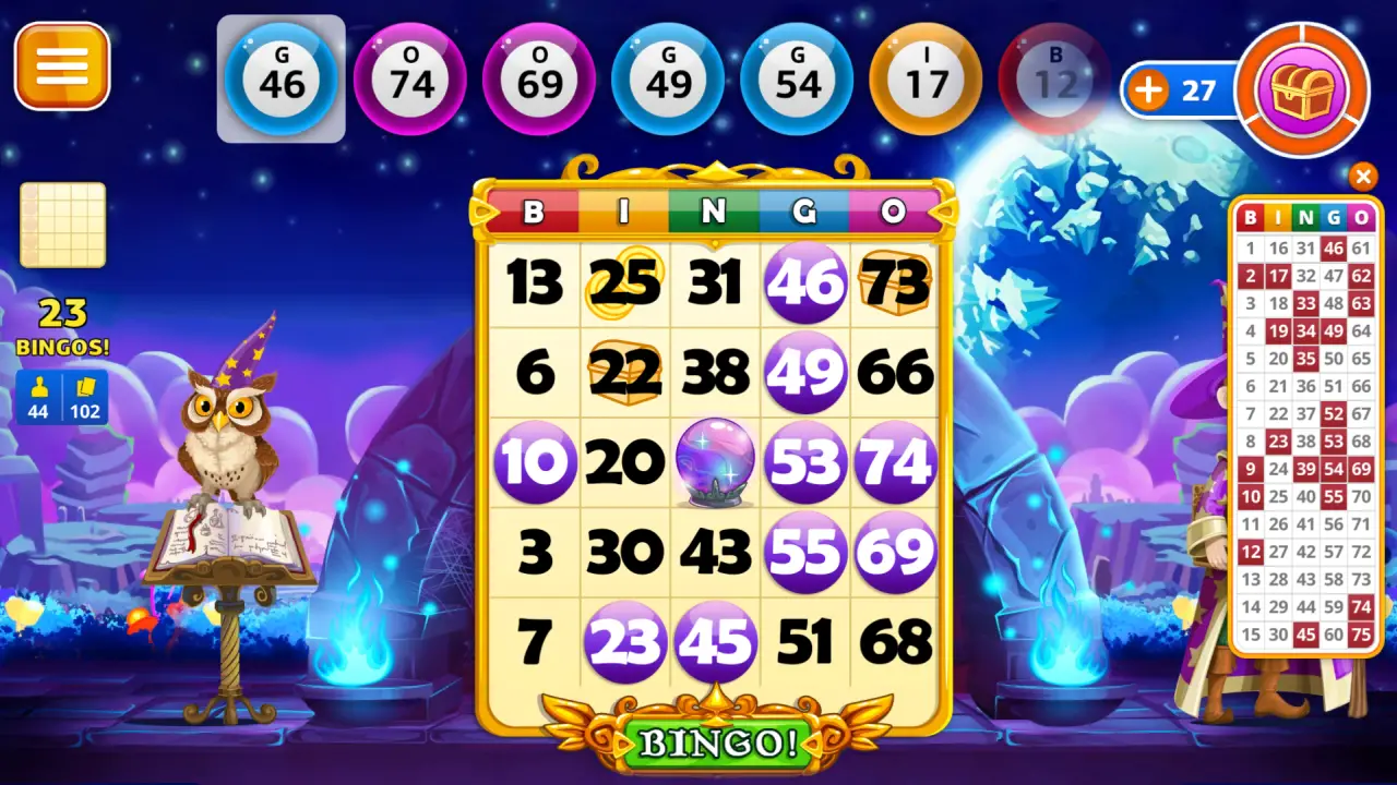 Captura de tela de jogar Wizard Bingo no Android