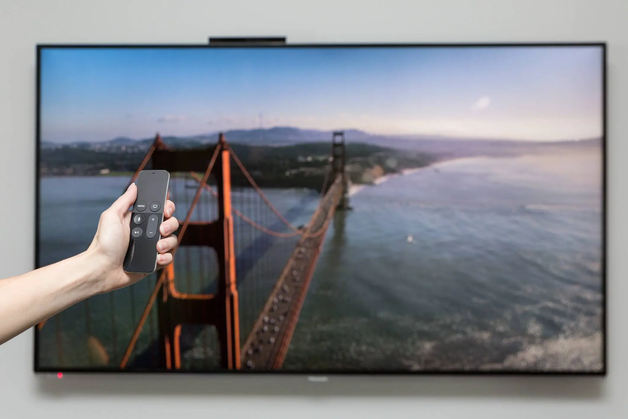 Uma foto da Apple TV no modo protetor de tela