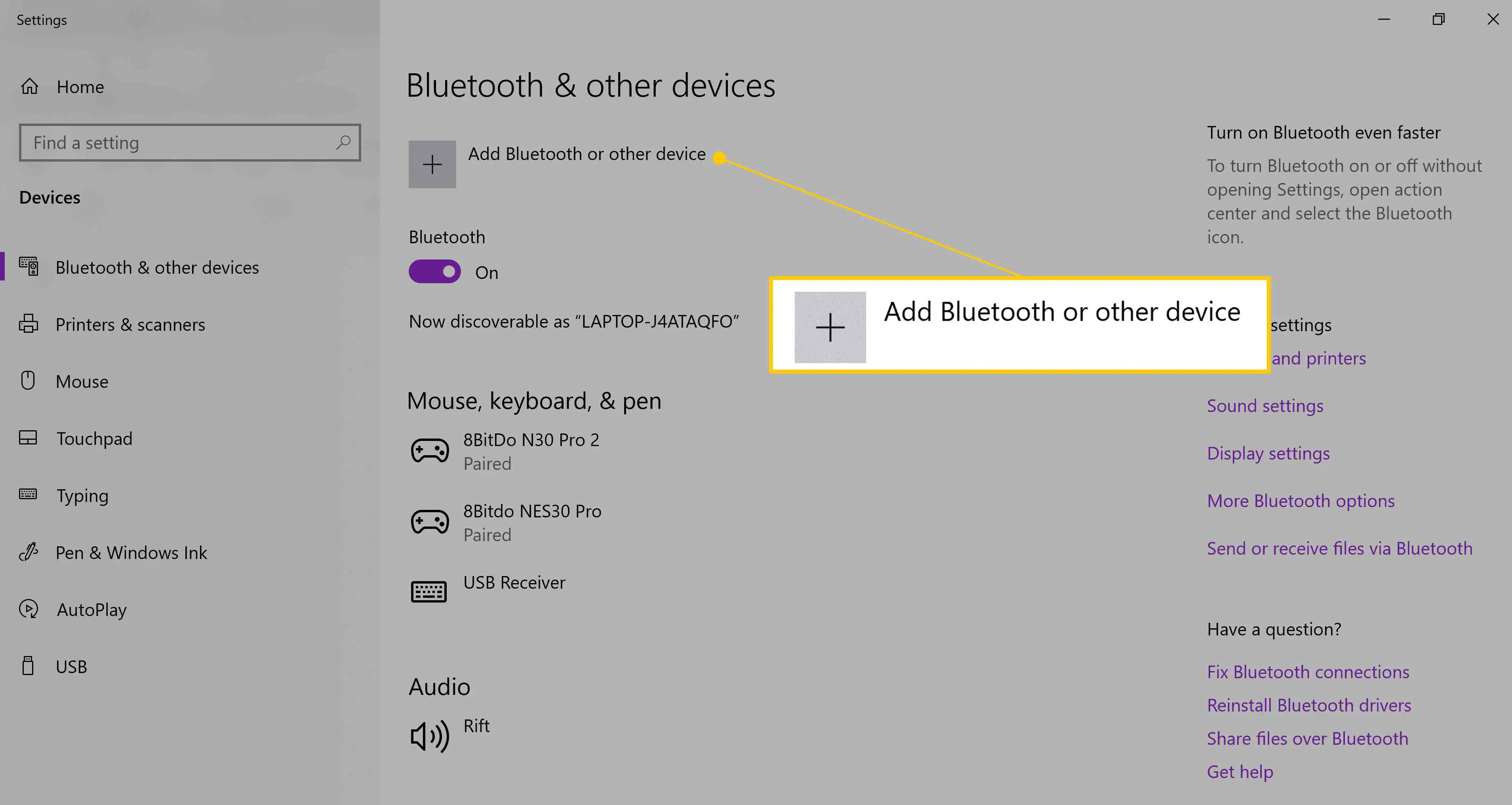 Adicionar Bluetooth ou outro dispositivo no PC