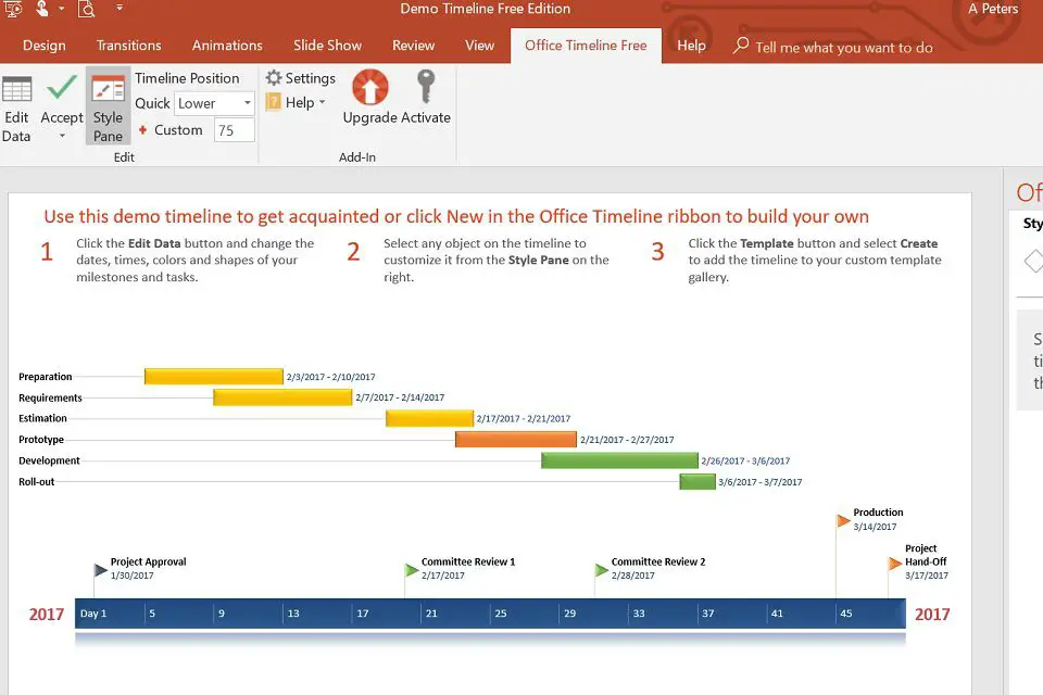 Suplemento Office Timeline PowerPoint
