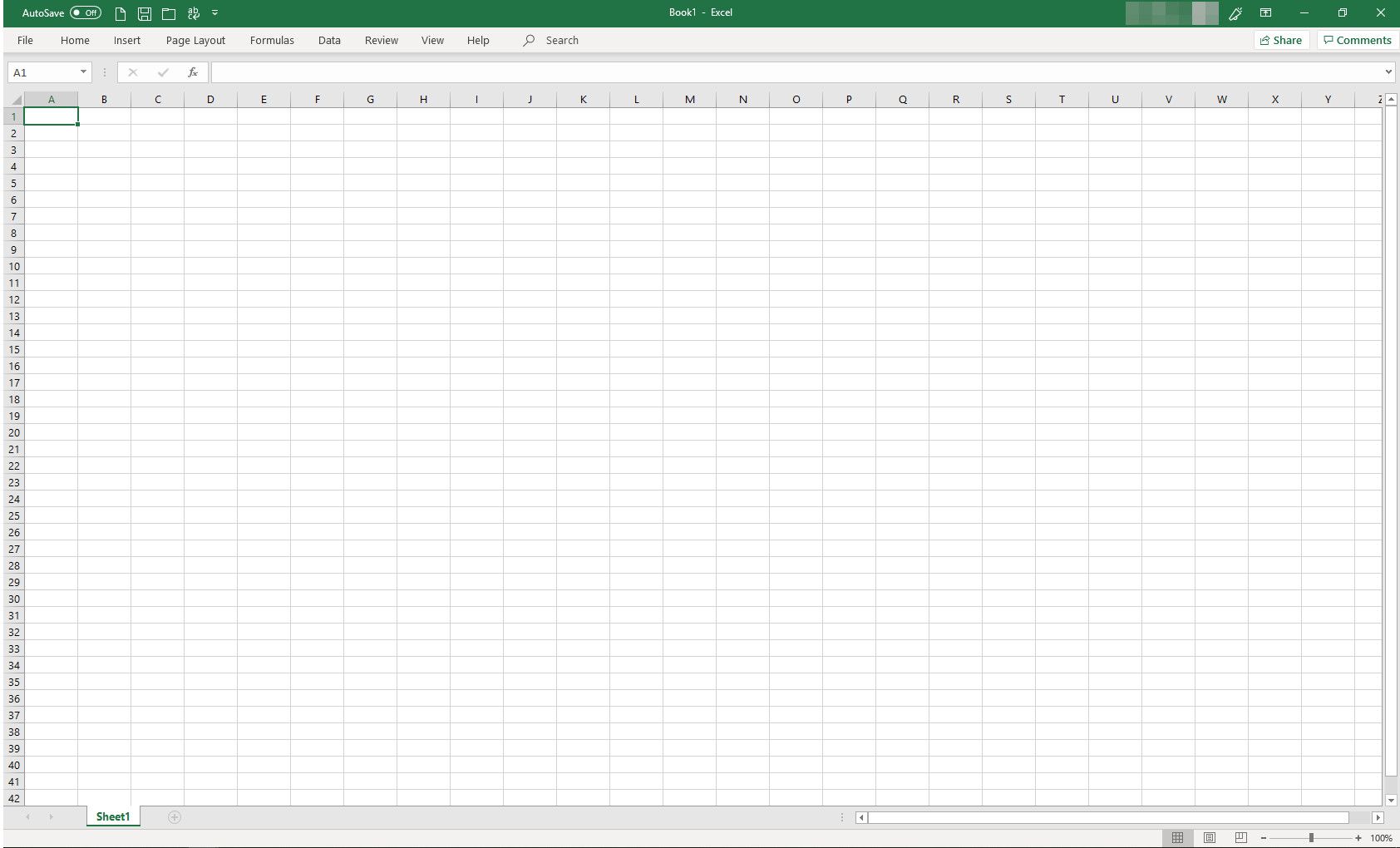 Microsoft Excel com fita recolhida