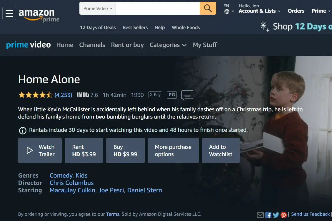 Home Alone on Prime Video