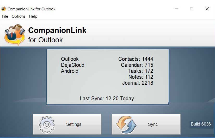 Captura de tela do CompanionLink