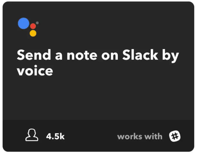 Google Home enviar uma mensagem no Slack