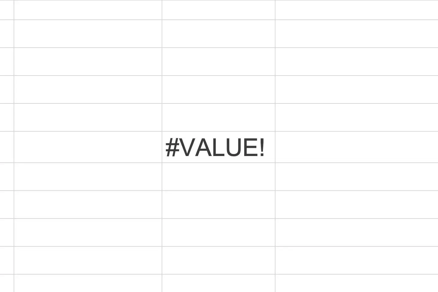 Captura de tela do Excel, erro de valor
