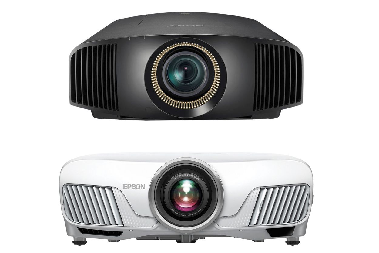 Sony VPL-VW365ES Native 4K (superior) - Projetores Epson Home Cinema 5040 4Ke (inferior)