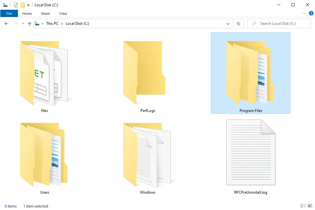 Pasta Arquivos de programas no Windows 10 de 32 bits