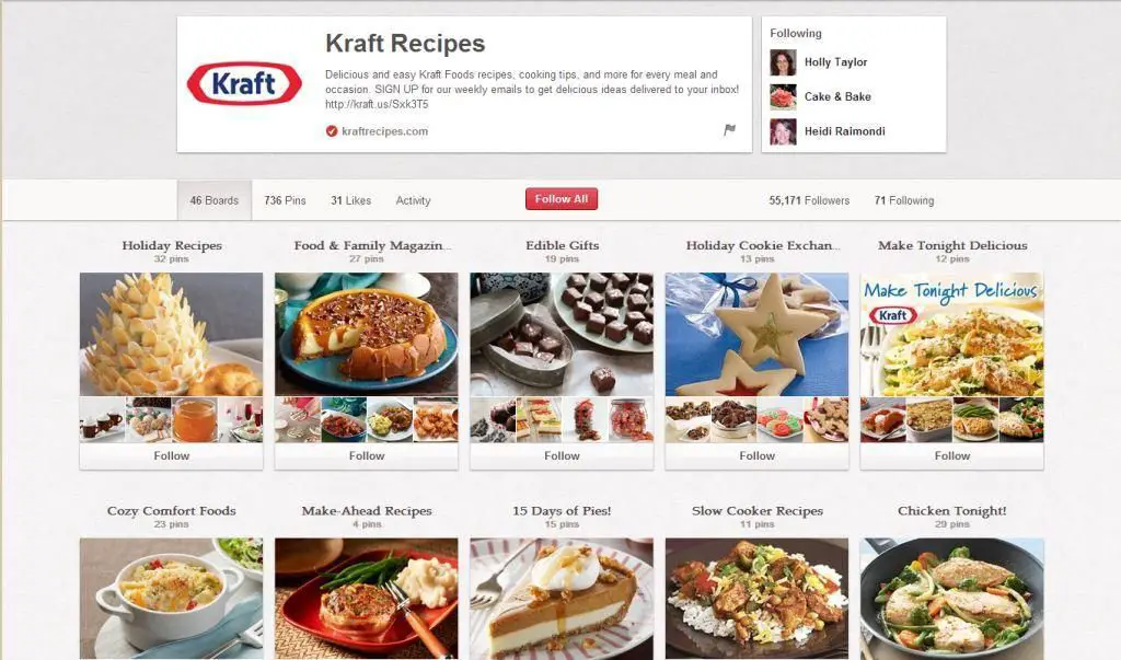 Kraft Recipes no Pinterest e Oreo Daily twist no Pinterest