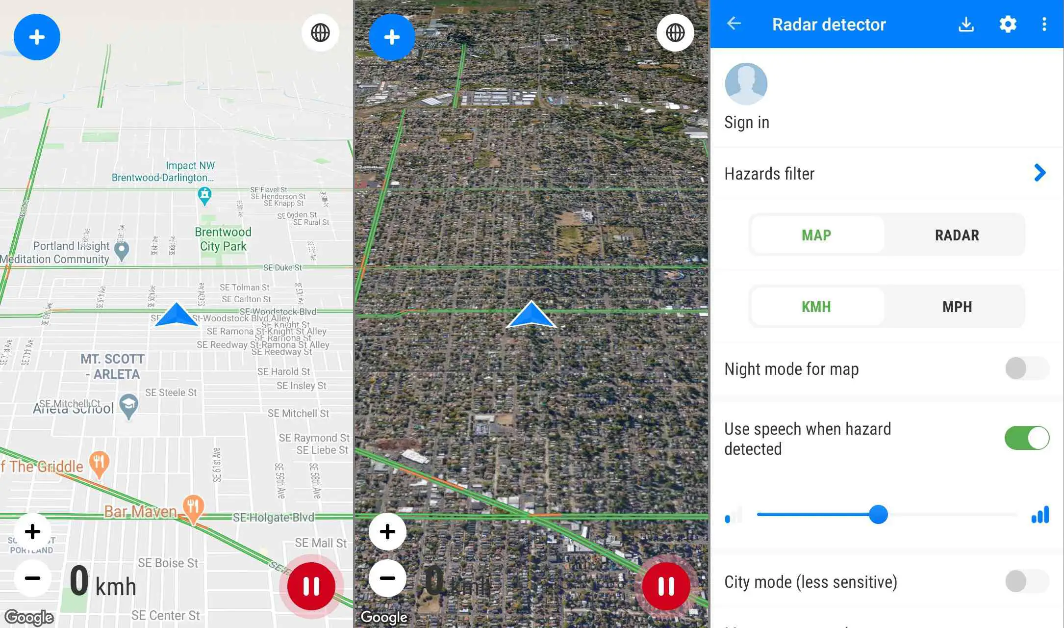 Aplicativo Speed ​​Camera Radar para Android