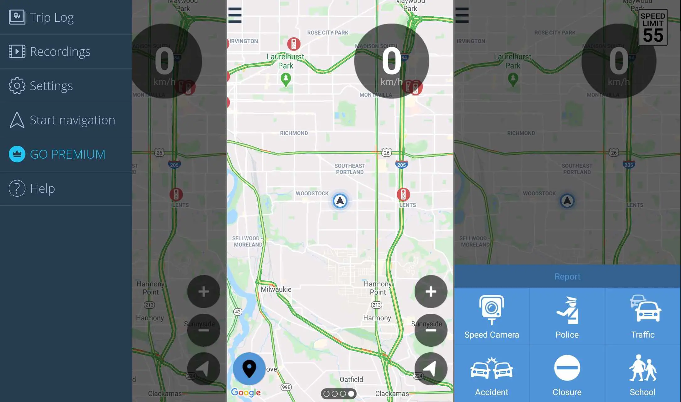 Aplicativo Radares de trânsito e tráfego para Android