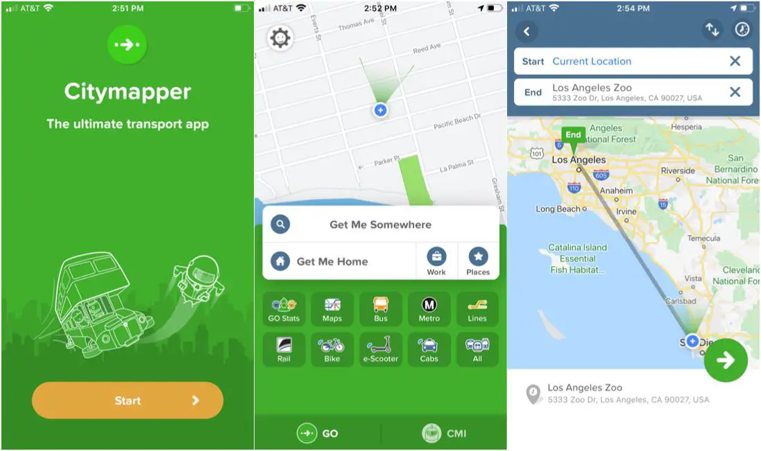 App de viagens Citymapper