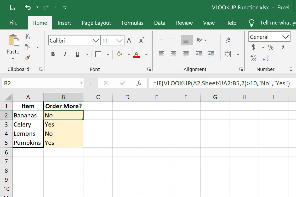 Exemplos VLOOKUP e IF no Excel