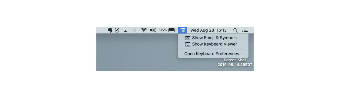Abra o Keyboard Viewer no Mac iOS