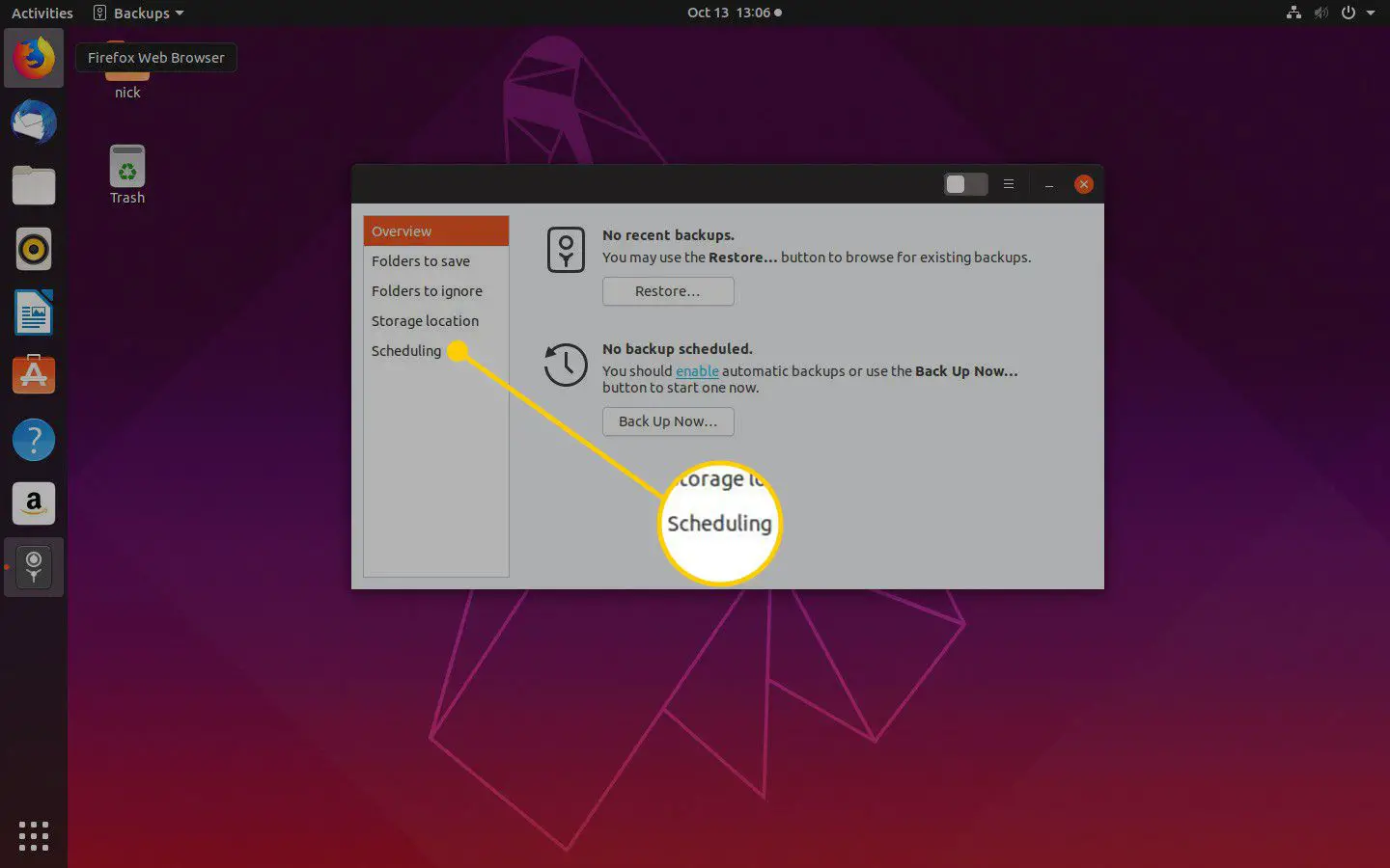 Guia de agendamento no Ubuntu