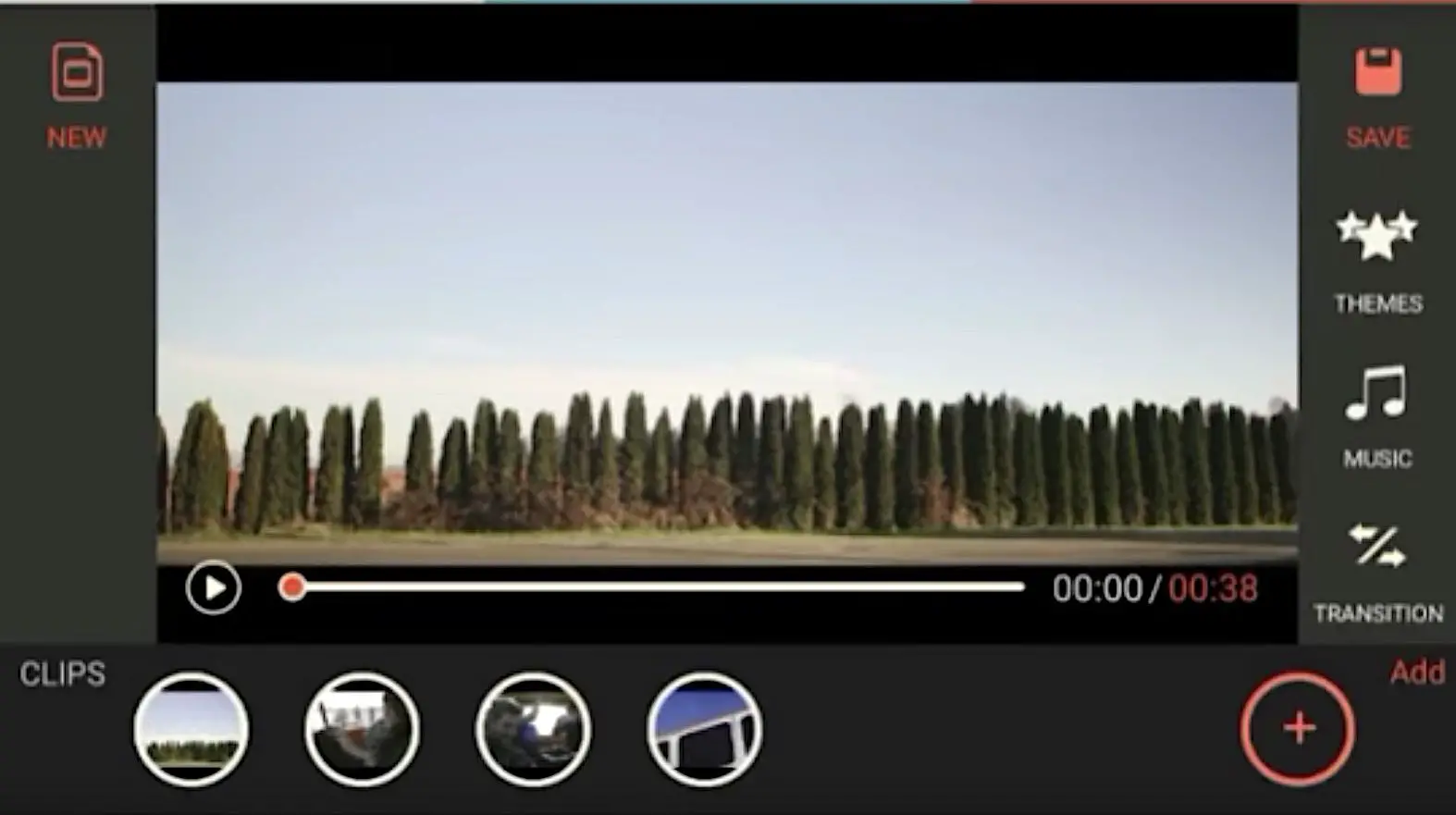 Uma captura de tela do aplicativo FilmoraGo.
