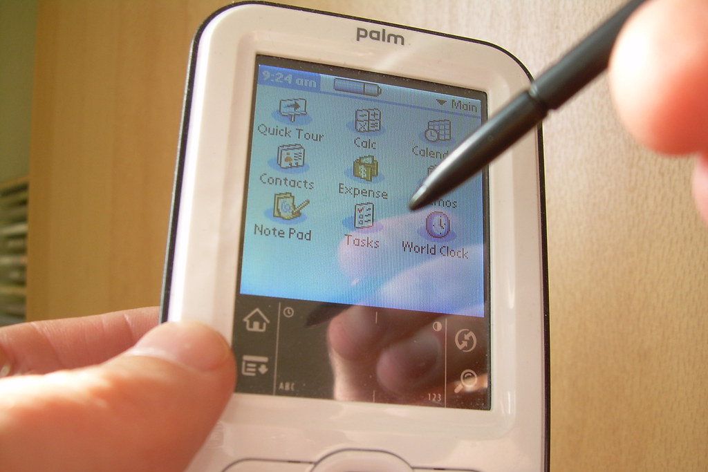 Aplicativos em um Palm Pilot