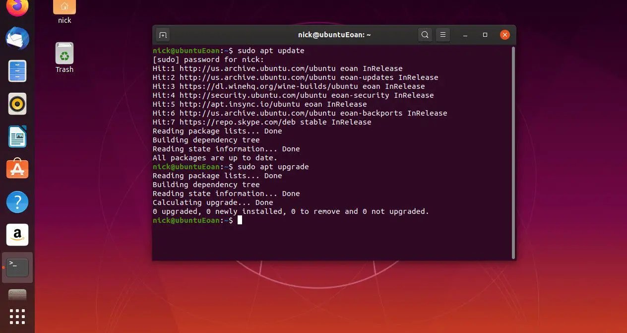 Atualize o Ubuntu a partir da linha de comando