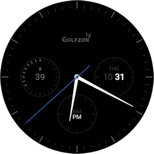 Mostrador do relógio Golfzon