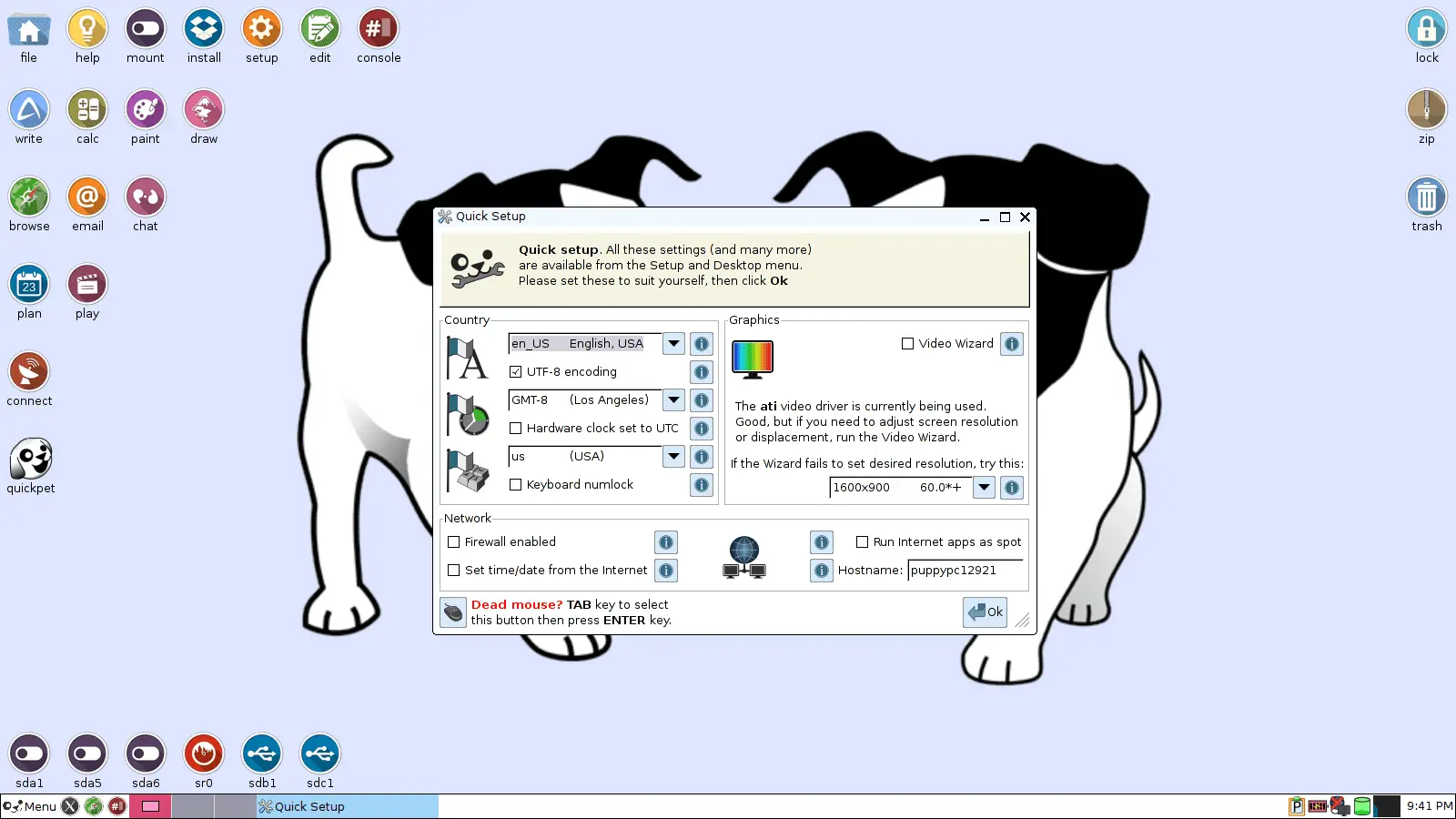Desktop Puppy Linux Tahr