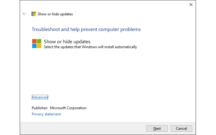 Solucionador de problemas do Windows 10