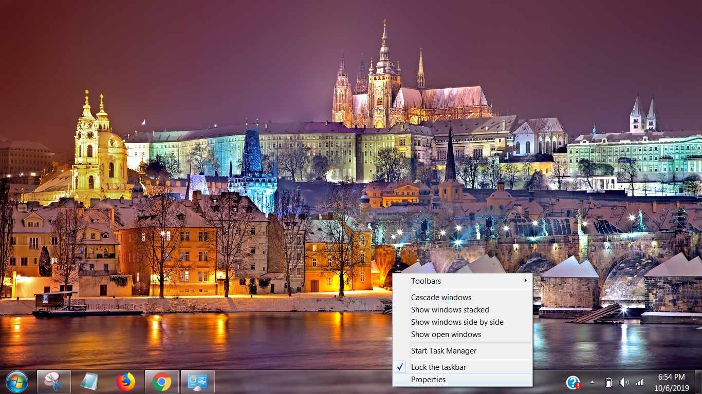 Captura de tela mostrando a barra de tarefas no Windows 7