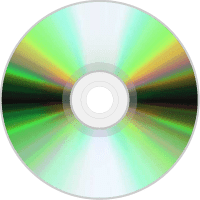 Um disco compacto ou disco óptico de CD usado para armazenar dados digitais