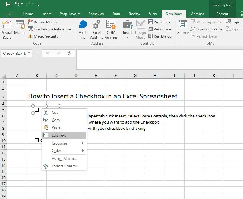 Como editar texto ao inserir uma caixa de texto no Excel