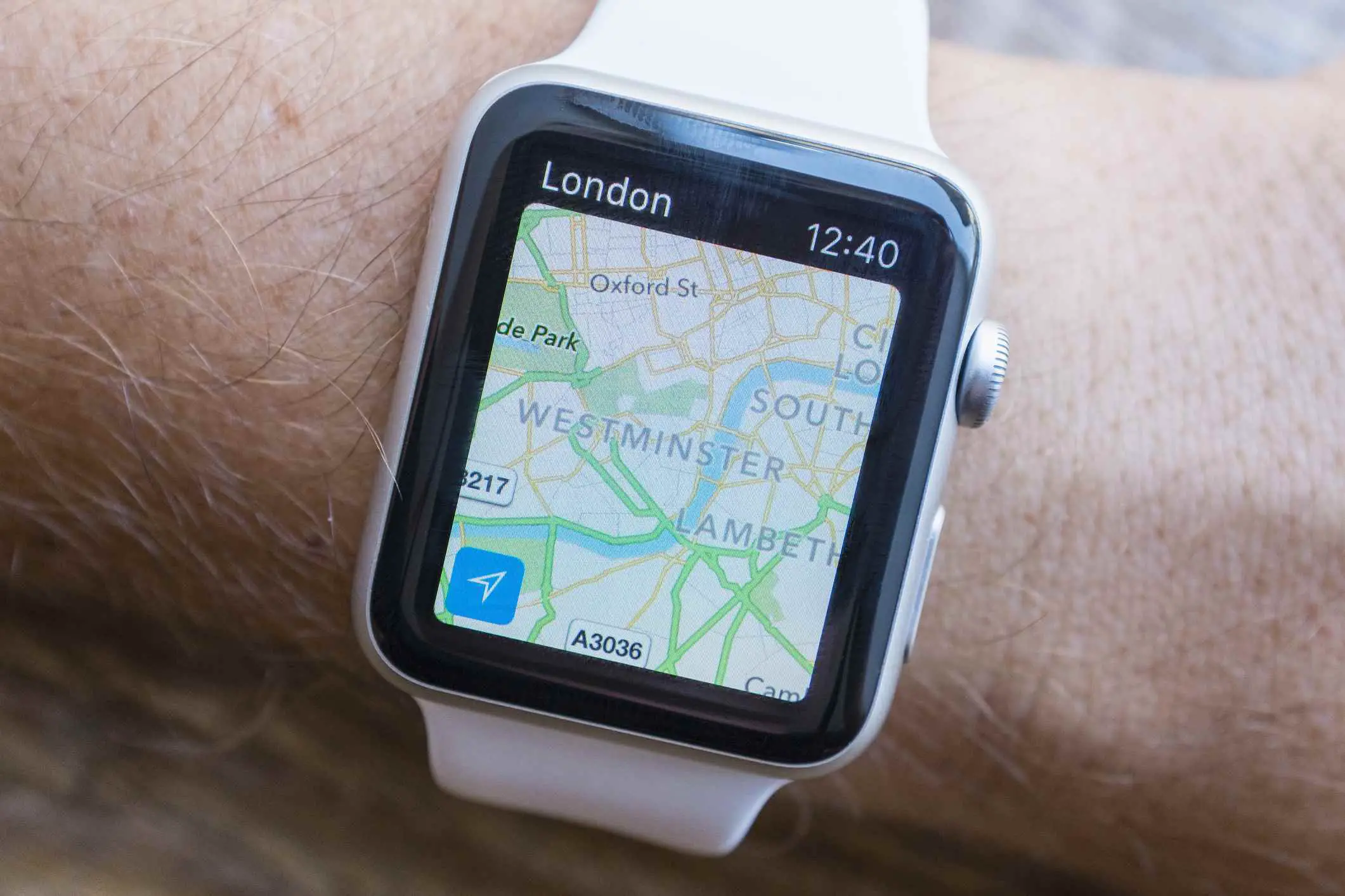 Apple Maps em um Apple Watch
