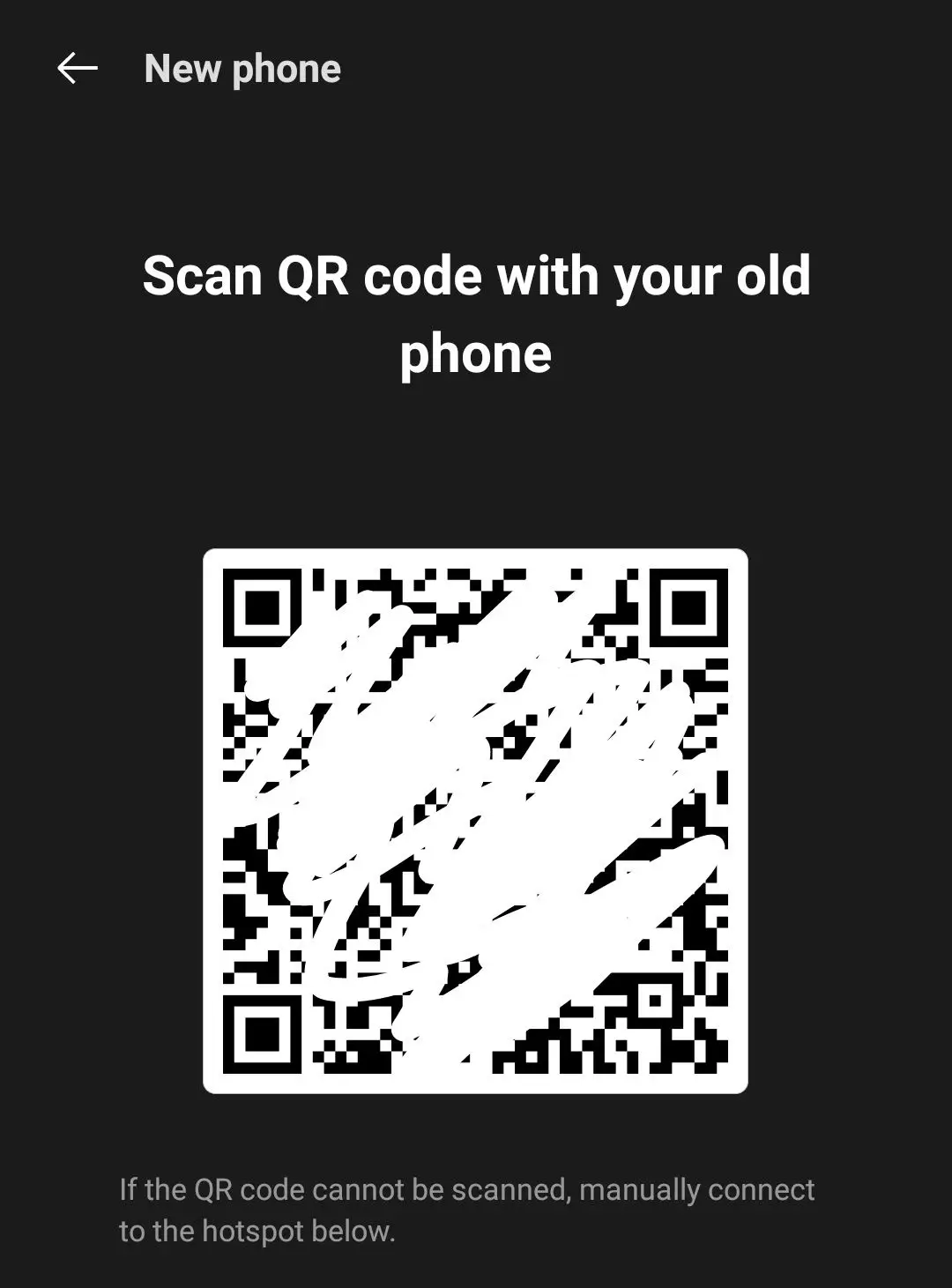 Exemplo de um código QR gerado no Clone Phone