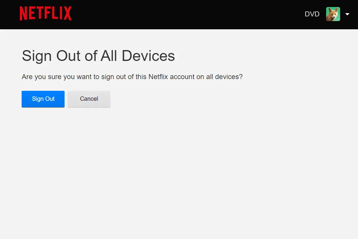 Netflix sair da tela de todos os dispositivos